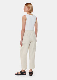 Linen Barrel Leg Trouser